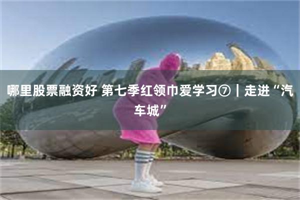 哪里股票融资好 第七季红领巾爱学习⑦｜走进“汽车城”