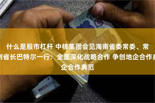 什么是股市杠杆 中核集团会见海南省委常委、常务副省长巴特尔一行：全面深化战略合作 争创地企合作典范