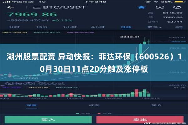 湖州股票配资 异动快报：菲达环保（600526）10月30日11点20分触及涨停板